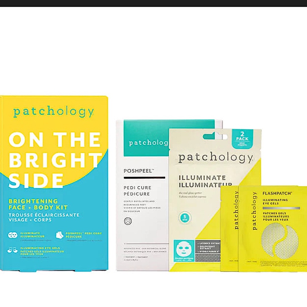 NWT Patchology On The Bright Side Brightening Face + Body Kit